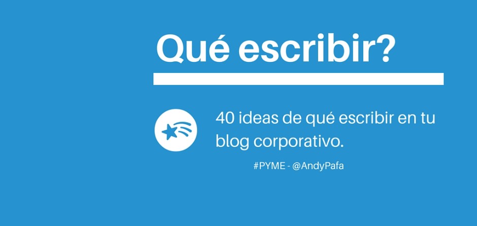 Qué escribir en mi Blog