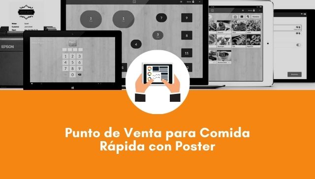 Punto de Venta para Comida Rápida con Poster
